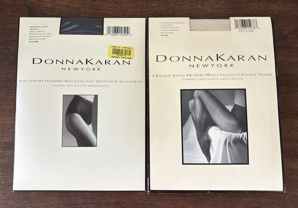 Donna Karan Pantyhose Sheer Control Lot Of 2 Size S Petite Career Office USA